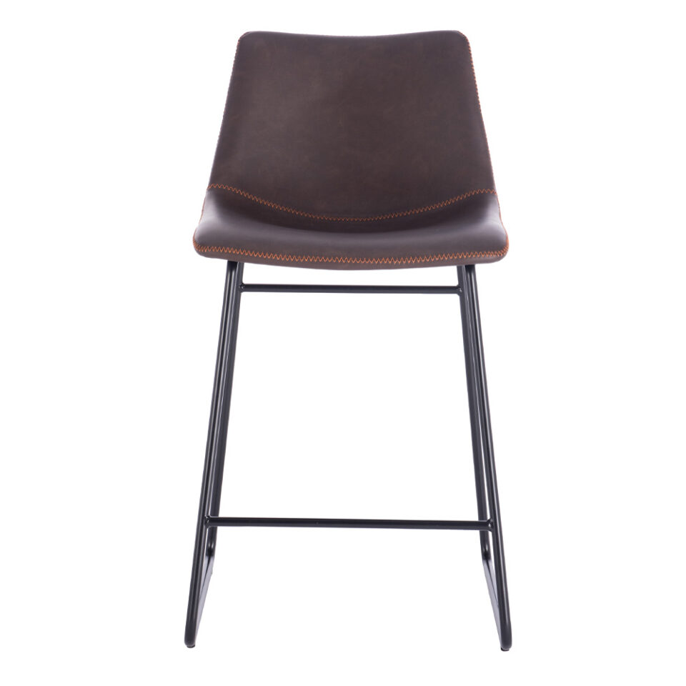 NUEVO ΣΚΑΜΠΟ BAR ΚΑΦΕ ANTIQUE WASHED ΜΑΥΡΟ 46x57.5x89