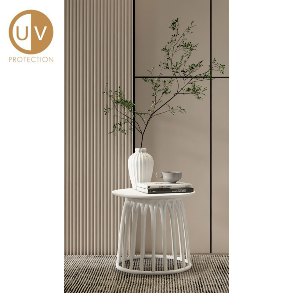 BASKET COFFEE TABLE ΛΕΥΚΟ 50x50x44