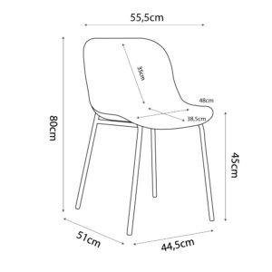 LIGNA ΚΑΡΕΚΛΑ ΛΕΥΚΟ 55.5x48x80