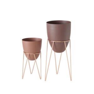 KEIN, ΚΑΣΠΩ ΚΑΦΕ ΜΕ ΒΑΣΗ ΜΕΤΑΛΛΙΚΗ ΧΡΥΣΗ D15xH28cm SMALL