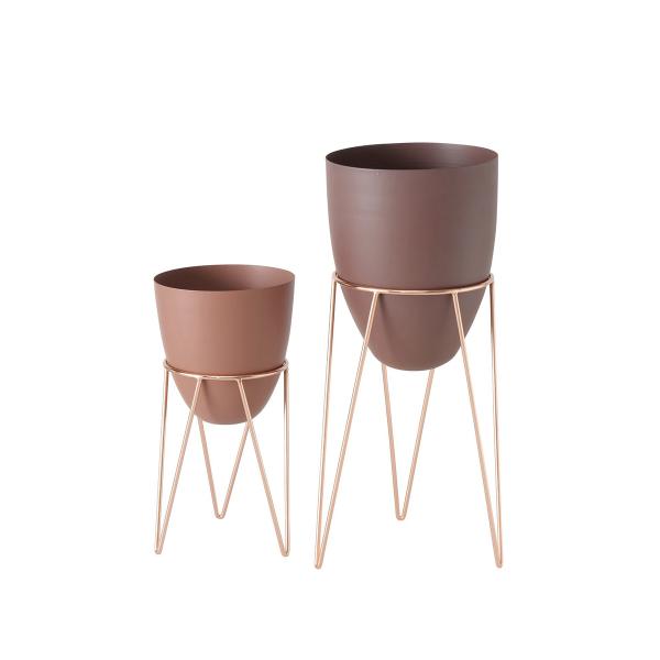 KEIN, ΚΑΣΠΩ ΚΑΦΕ ΜΕ ΒΑΣΗ ΜΕΤΑΛΛΙΚΗ ΧΡΥΣΗ D15xH28cm SMALL