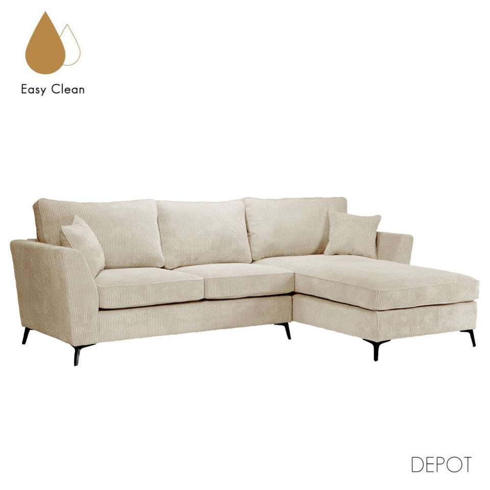 BOEL ΚΑΝΑΠΕΣ ΓΩΝΙΑ ΔΕΞΙΑ BEIGE LINCOLN 03 280x170x92cm