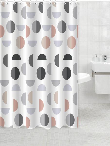 ΚΟΥΡΤΙΝΑ ΠΟΛΥΕΣΤΕΡΙΚΗ 180x180εκ 90gsm ΜΕ 12 ΚΡΙΚΟΥΣ ΚΥΚΛΟΙ