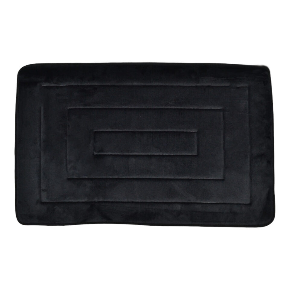 ΠΑΤΑΚΙ ΜΠΑΝΙΟΥ MEMORY FOAM ΜΑΥΡΟ ΜΕ SBR 50x80εκ.