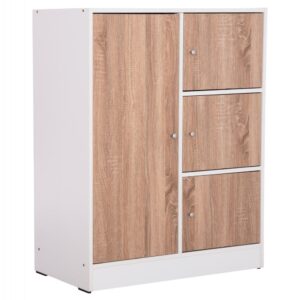 ΝΤΟΥΛΑΠΙ ΜΕ 4 ΑΠΟΘ.ΧΩΡΟΥΣ SONAMA OAK-ΛΕΥΚΗ ΜΕΛΑΜΙΝΗ 80x39,5x99,5Υεκ