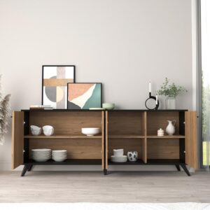 ΜΠΟΥΦΕΣ ΜΕΛΑΜΙΝΗΣ ΜΑΥΡΟ-ΦΥΣΙΚΟ 180x40x78.6Υεκ.