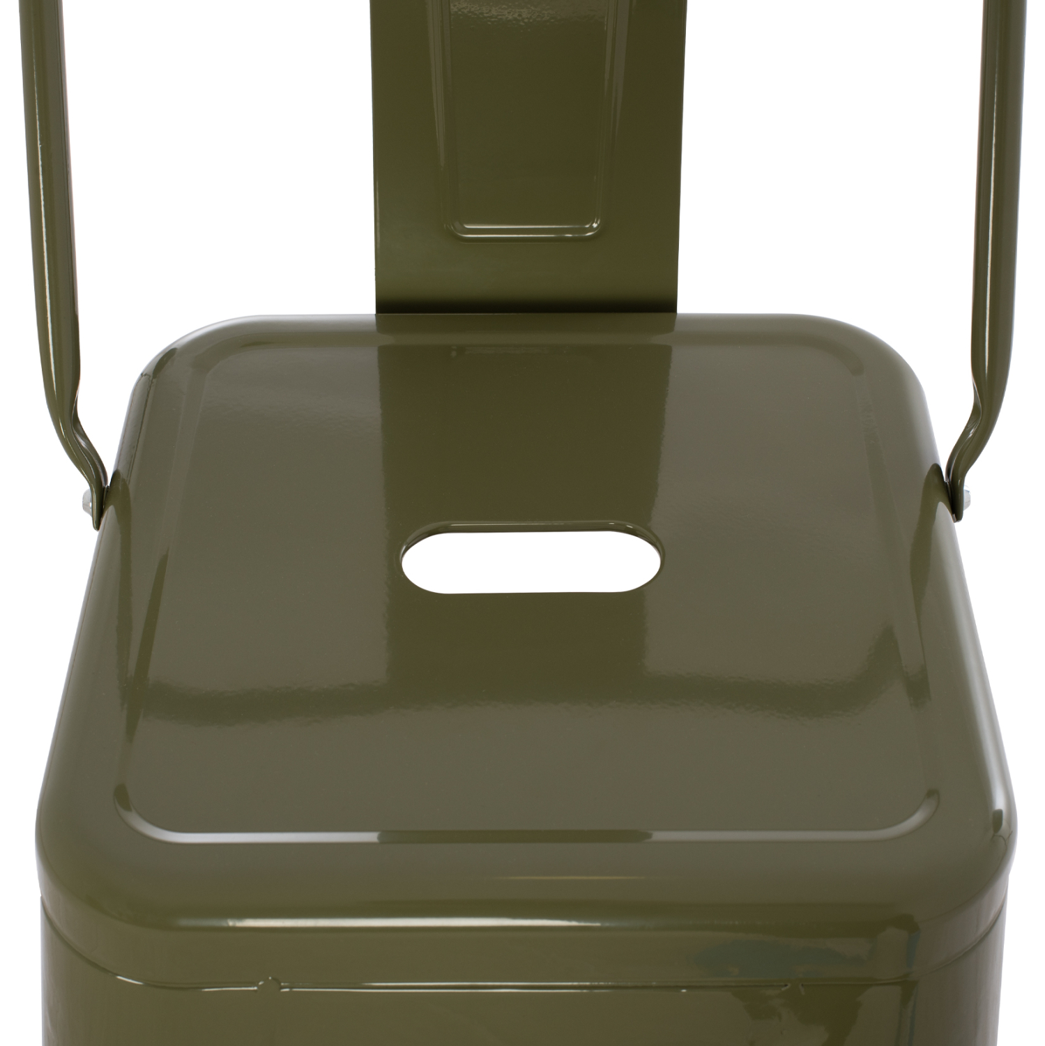 ΣΚΑΜΠΟ BAR ME ΠΛΑΤΗ ΜΕΤΑΛΛΙΚΟ DARK OLIVE GREEN 42x42x100Υεκ.