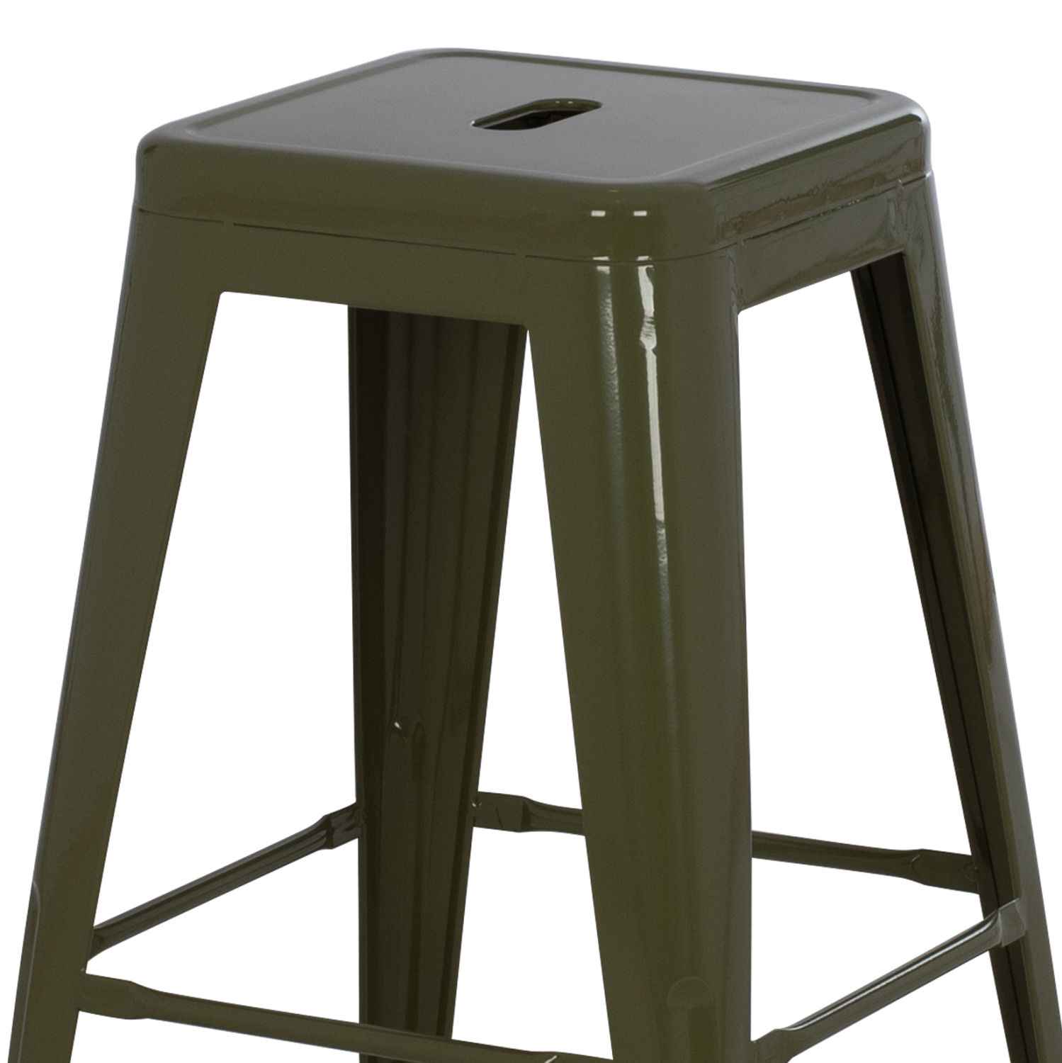 ΣΚΑΜΠΟ ΜΕΣΑΙΟΥ ΥΨΟΥΣ ΜΕΤΑΛΛΙΚΟ DARK OLIVE GREEN 43x43x67Υεκ.