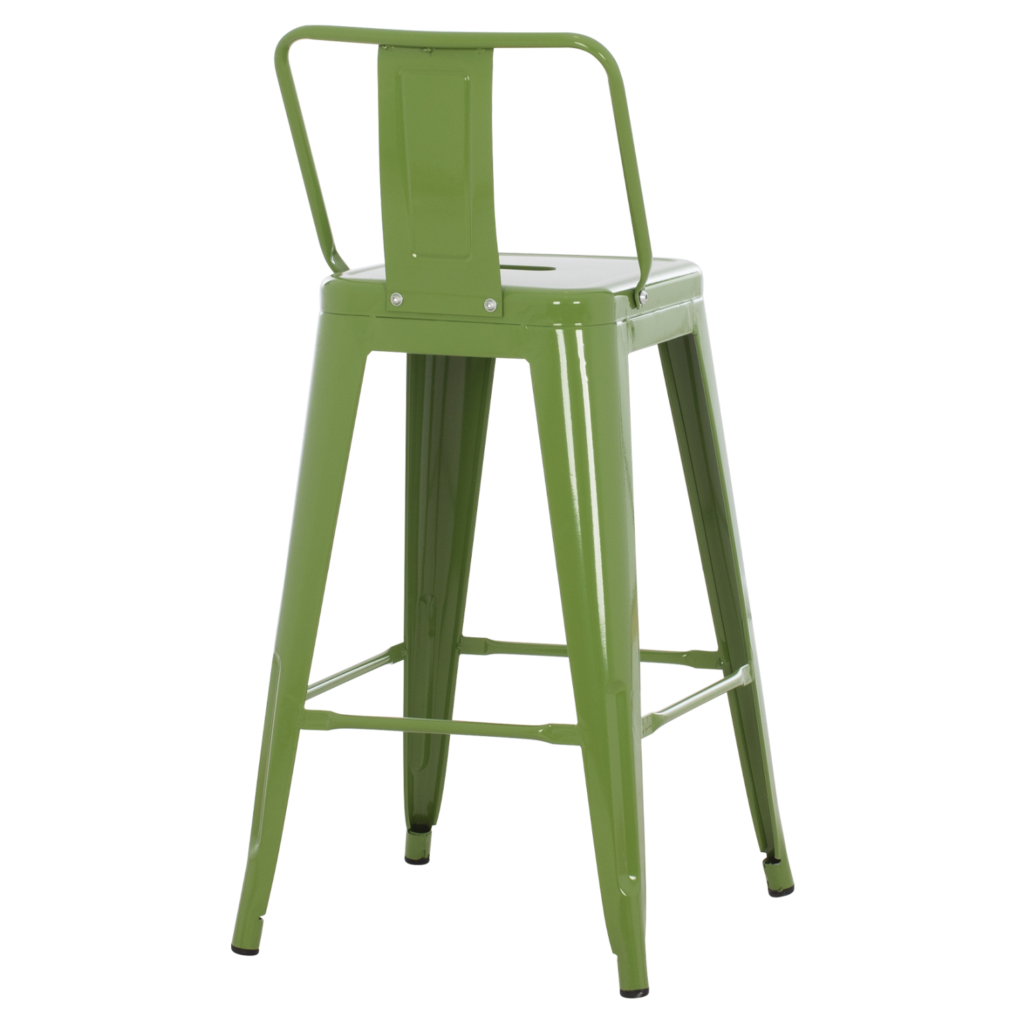 ΣΚΑΜΠΟ ΜΠΑΡ ΜΕΣΑΙΟΥ ΥΨΟΥΣ ΜΕΤΑΛΛΙΚO LIGHT OLIVE GREEN 43x43x88Υεκ.