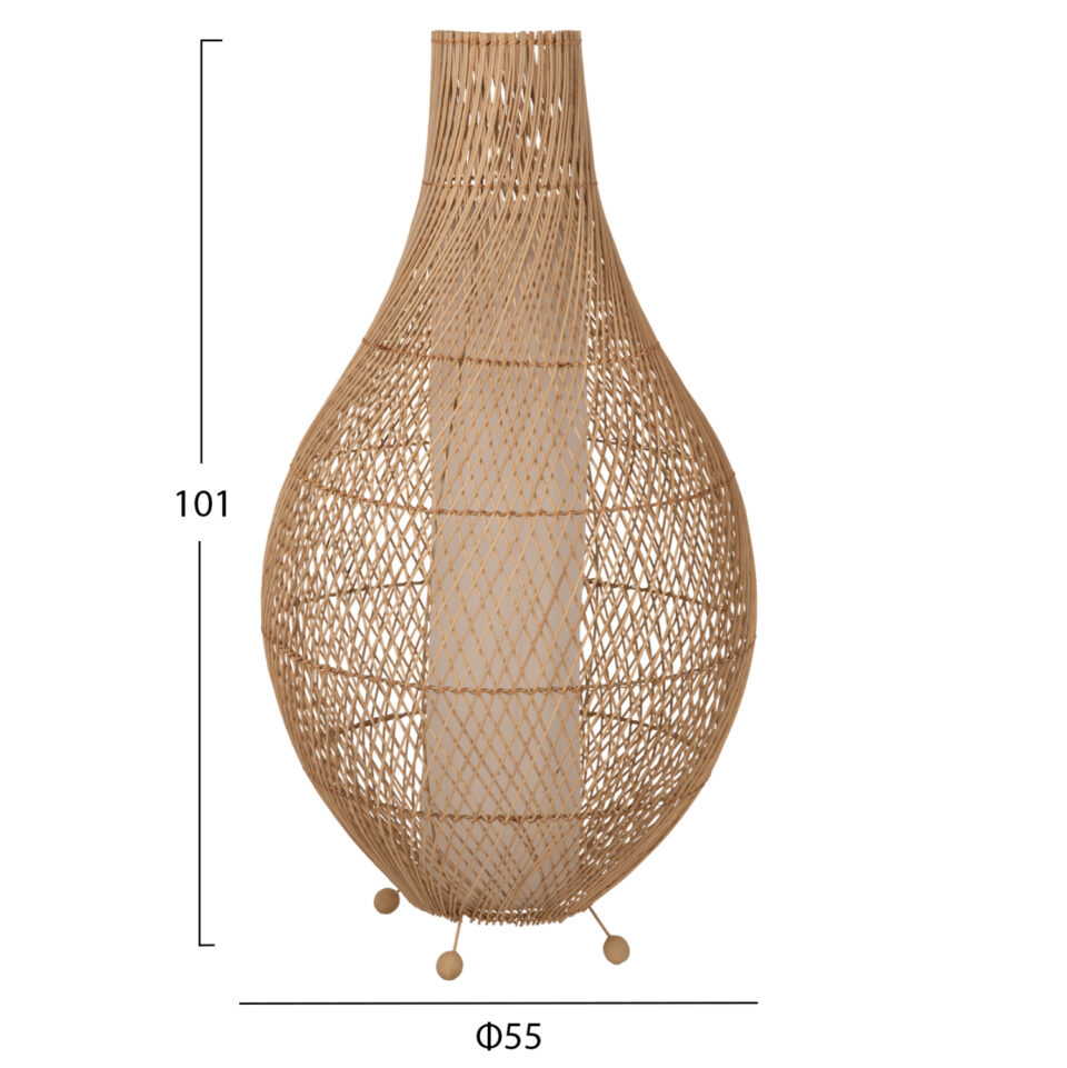 ΦΩΤΙΣΤΙΚΟ ΔΑΠΕΔΟΥ RATTAN ΣΕ ΦΥΣΙΚΟ ΧΡΩΜΑ Φ55x101Υεκ.