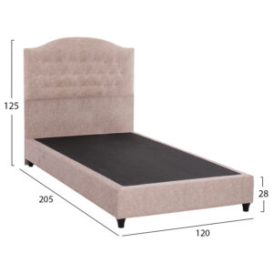 ΚΡΕΒΑΤΙ ΑΠΟ ΜΠΕΖ ΥΦΑΣΜΑ NUBUCK ΓΙΑ ΣΤΡΩΜΑ 120x200 εκ.