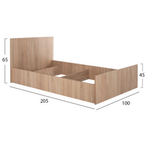 ΚΡΕΒΑΤΙ ΜΟΝΟ 90X200 SONΟMA OAK