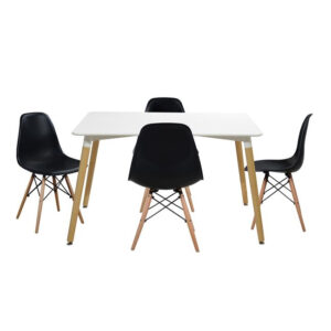 ΣΕΤ ΤΡΑΠΕΖΑΡΙΑ 5Τ ΤΡΑΠΕΖΙ 120x80x73 cm ΜΑΥΡΕΣ