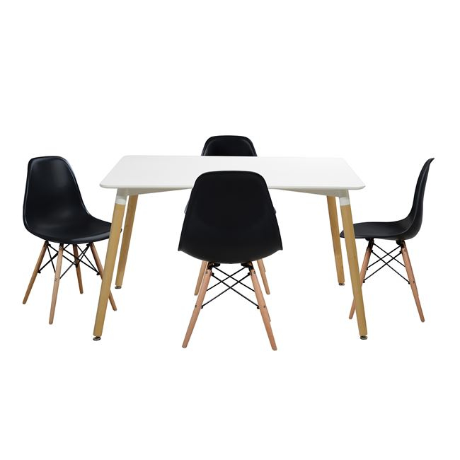 ΣΕΤ ΤΡΑΠΕΖΑΡΙΑ 5Τ ΤΡΑΠΕΖΙ 120x80x73 cm ΜΑΥΡΕΣ