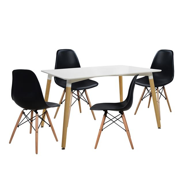 ΣΕΤ ΤΡΑΠΕΖΑΡΙΑ 5Τ ΤΡΑΠΕΖΙ 120x80x73 cm ΜΑΥΡΕΣ