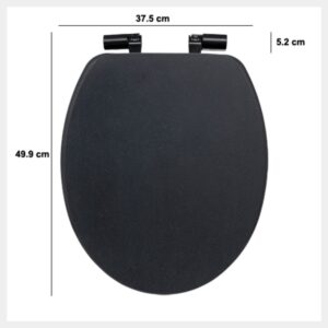 ΚΑΠΑΚΙ ΤΟΥΑΛΕΤΑΣ MDF, ΜΑΥΡΟ 37,5x49,9x5,2cm