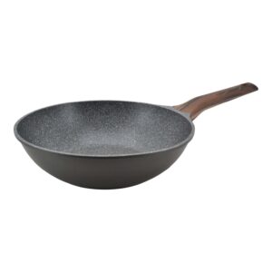 WOK ΑΛΟΥΜΙΝΙΟΥ ΜΕ ΕΠΙΣΤΡΩΣΗ ΑΠΟ ΠΕΤΡΑ 28εκ. ΛΑΒΗ ΒΑΚΕΛΙΤΗ SOFT TOUCH