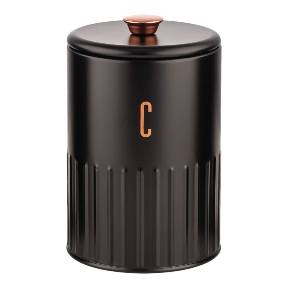 ΒΑΖΟ ΜΕΤΑΛΛΙΚΟ ΜΑΥΡΟ Coffee ΜΕ ROSE GOLD ΛΕΠΤΟΜΕΡΕΙΕΣ 11x11x17,2εκ.