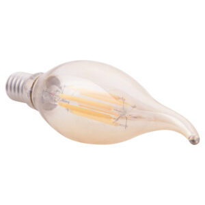 ΛΑΜΠΤΗΡΑΣ ΣΤΥΛ ΦΛΟΓΑ LED FILAMENT 6W E14 3000K GOLD DIMMABLE