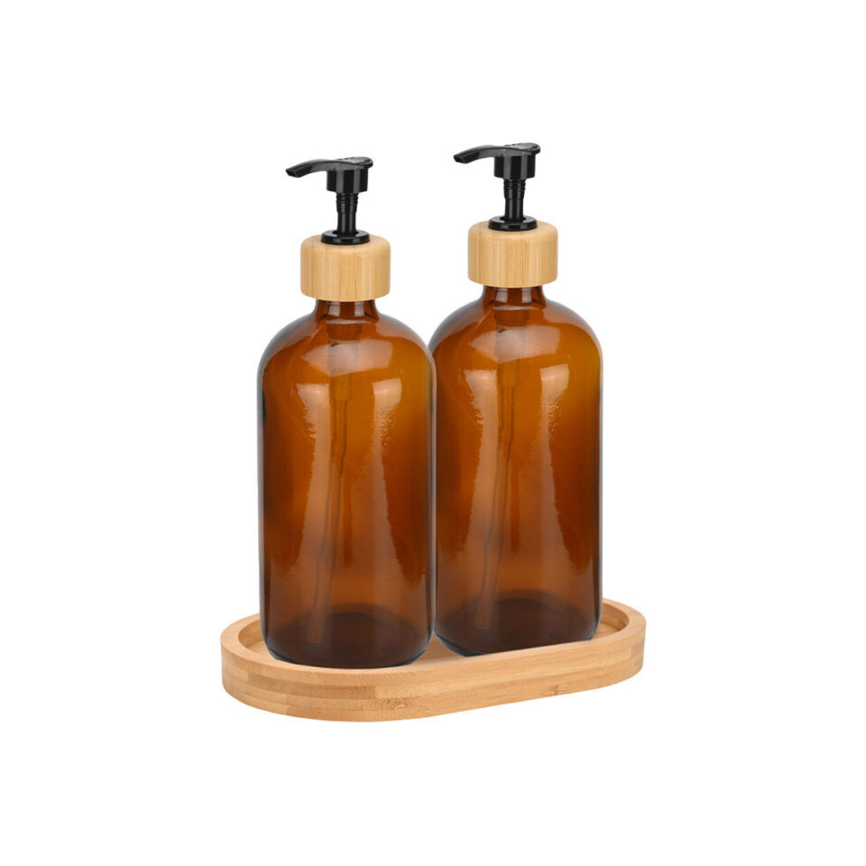 ΑΝΤΛΙΕΣ ΣΑΠΟΥΝΙΟΥ BAMBOO ESSENTIALS ΓΥΑΛΙΝΕΣ 500ml ΣΕΤ 3 ΤΕΜ. ΜΕ ΔΙΣΚΟ ΒΑΜΒΟΟ
