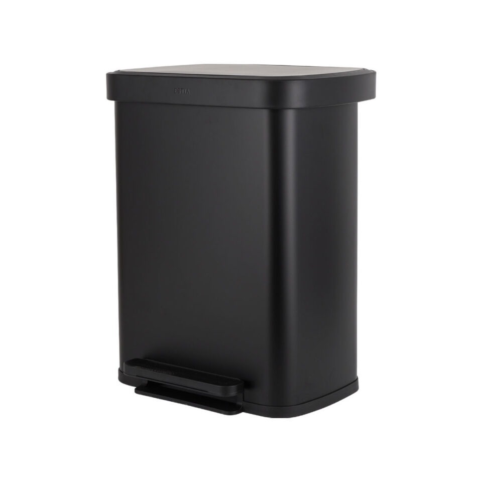 ΚΑΔΟΣ ΑΠΟΡΡΙΜΑΤΩΝ FLATOP SOFT CLOSE 50lt ΜΑΤ ΜΑΥΡΟΣ