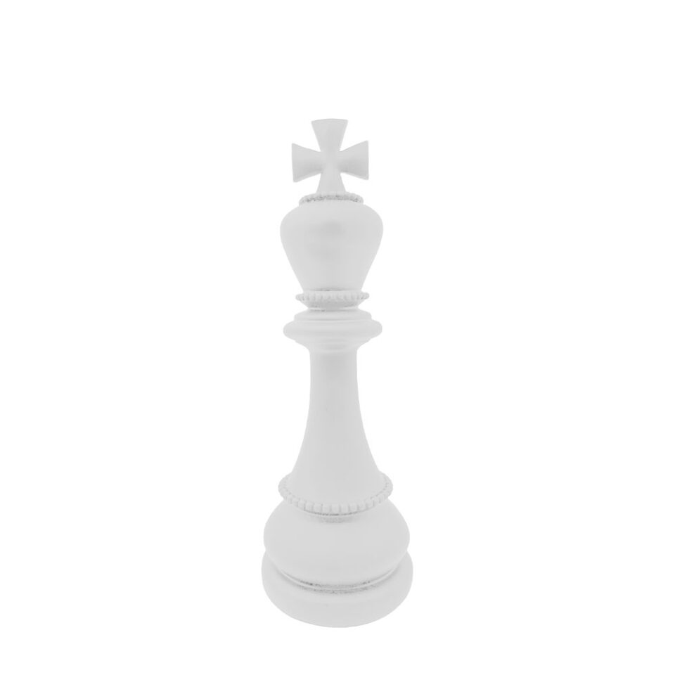 KNIGHTLINE ΔΙΑΚΟΣΜΗΤΙΚΟ ΠΙΟΝΙ 10x10x29.5 POLYRESIN ΑΣΠΡΟ