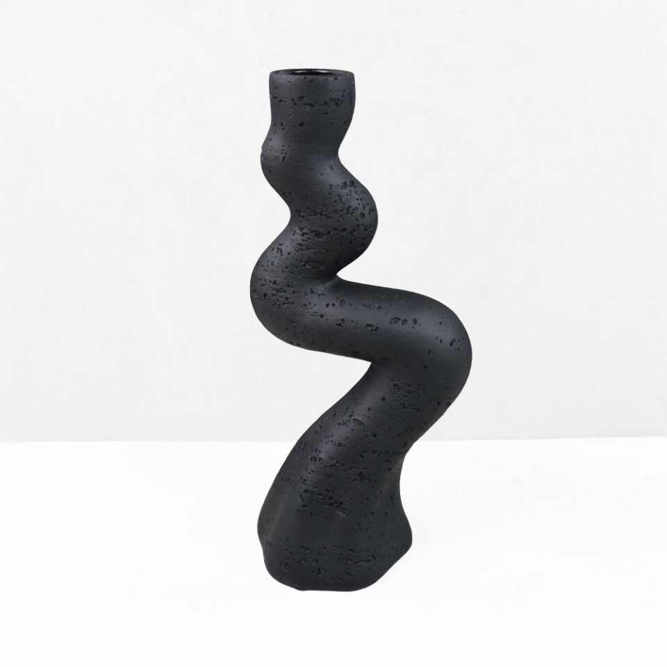 ANGLES I ΚΗΡΟΠΗΓΙΟ ΔΙΑΚΟΣΜΗΤΙΚΟ 10.5x7x23.5 RESIN ΜΑΥΡΟ