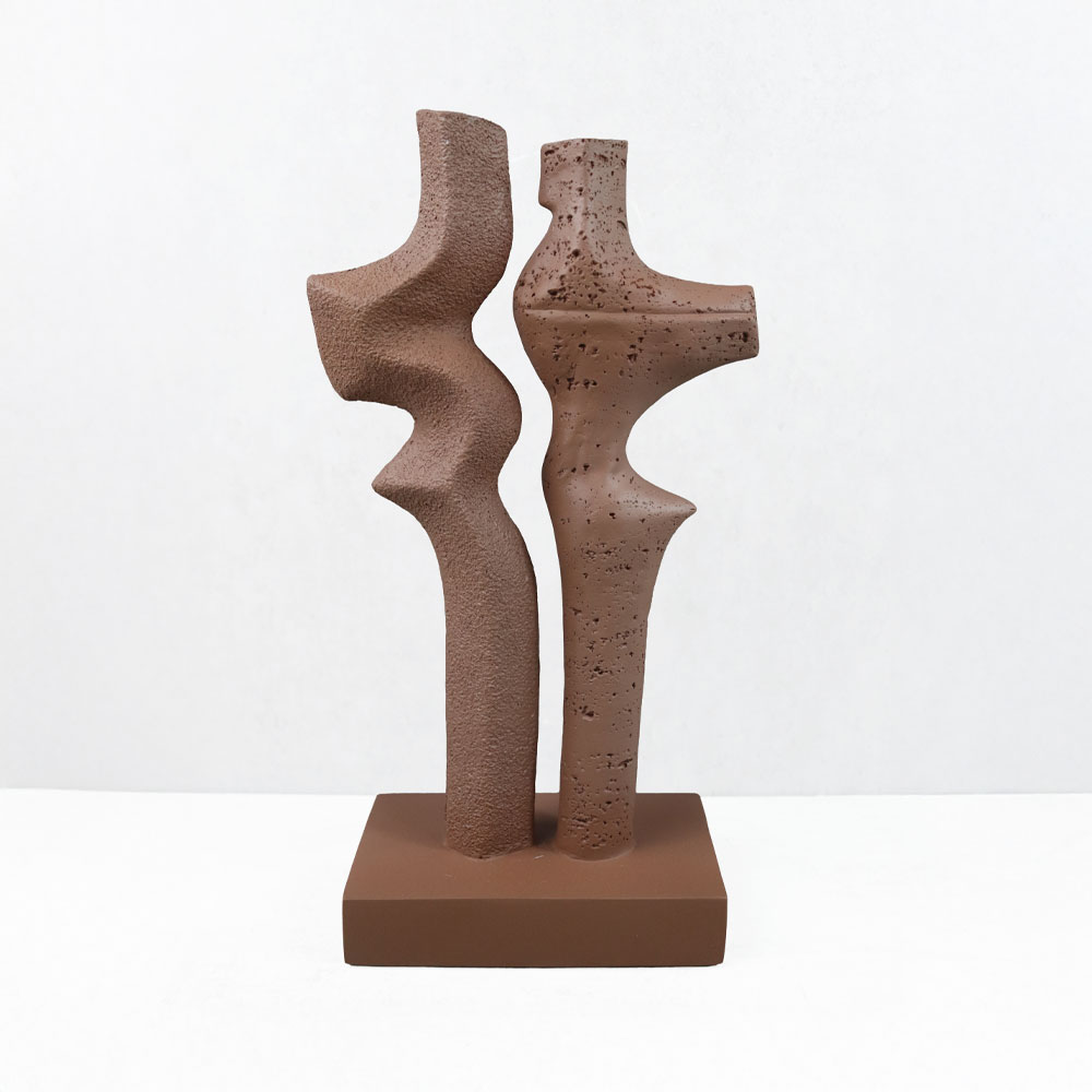 DUET I ΔΙΑΚΟΣΜΗΤΙΚΟ 16x9x31.5cm RESIN ΚΑΦΕ