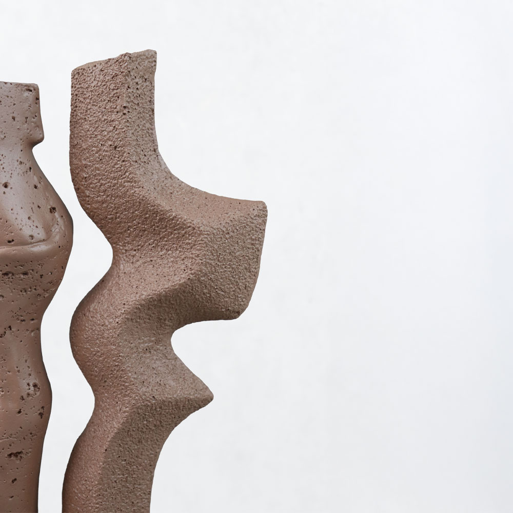 DUET I ΔΙΑΚΟΣΜΗΤΙΚΟ 16x9x31.5cm RESIN ΚΑΦΕ