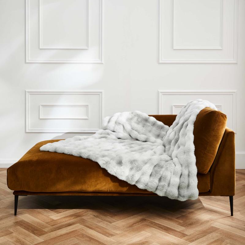 KEMEWA, ΡΙΧΤΑΡΙ ΑΠΟΜΙΜΗΣΗ ΓΟΥΝΑΣ FLEECE ΓΚΡΙ 180X220CM
