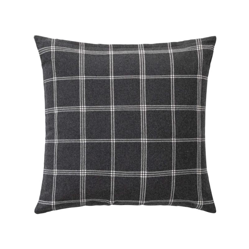 KUWA, ΔΙΑΚΟΣΜΗΤΙΚΟ ΜΑΞΙΛΑΡΙ ΒΑΜΒΑΚΙ & POLYESTER, ΑΝΘΡΑΚΙ 45Χ45CM