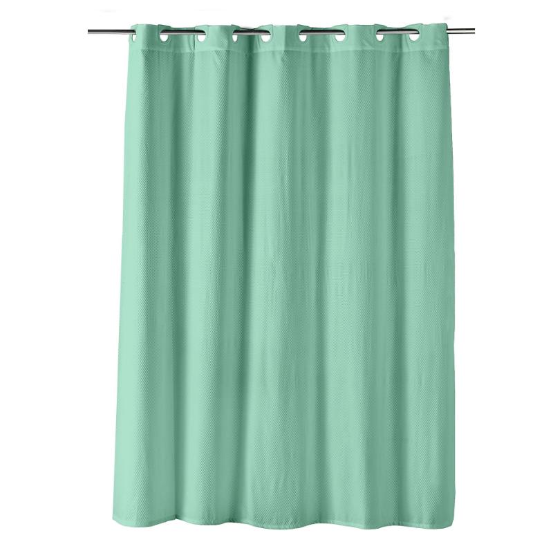 ΚΟΥΡΤΙΝΑ ΜΠΑΝΙΟΥ ME STRAP-ON ΤΡΟΥΚΣ, MICROFIBER ΠΡΑΣΙΝΟ 180X200CM
