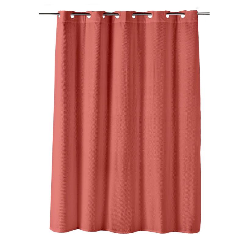 ΚΟΥΡΤΙΝΑ ΜΠΑΝΙΟΥ ME STRAP-ON ΤΡΟΥΚΣ, MICROFIBER ΤΕΡΑΚΟΤΑ 180X200CM