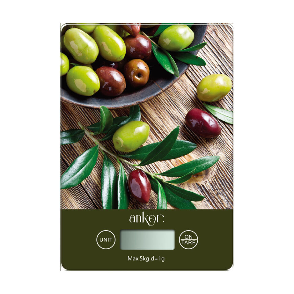 ΖΥΓΑΡΙΑ ΗΛΕΚΤΡΟΝΙΚΗ 5kg ΓΥΑΛΙΝΗ ΕΛΙΕΣ 15x21,5x1,6 εκ.