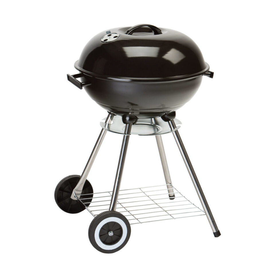 TERRA ΨΗΣΤΑΡΙΑ ΚΑΡΒΟΥΝΟΥ BBQ 44cm ΜΕ ΚΑΠΑΚΙ ΚΑΙ ΡΟΔΕΣ ΜΕΤΑΦΟΡΑΣ
