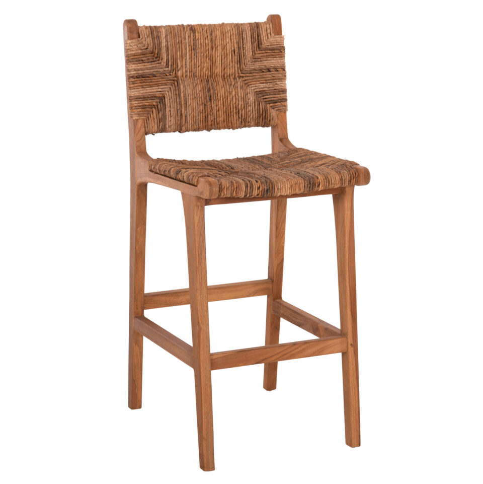 ΣΚΑΜΠΟ ΜΠΑΡ ΞΥΛO TEAK ΣΕ ΦΥΣΙΚΟ-ΨΑΘΑ 46x55x105Υ εκ.
