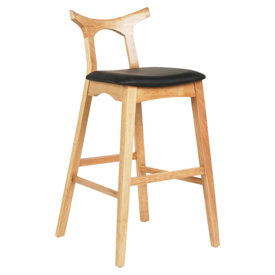 ΣΚΑΜΠΟ ΜΠΑΡ RUBBERWOOD ΣΕ ΟΑΚ-ΜΑΥΡΟ PU 43x41x100Υεκ.
