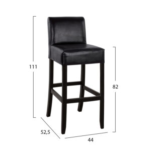 ΣΚΑΜΠΩ ΜΠΑΡ ΟΞΙΑ ΜΕ ΠΛΑΤΗ ΜΕ PVC ΚΑΦΕ WENGE FB9299 44x52,5x111 εκ.