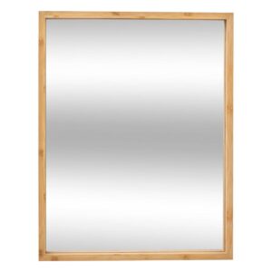 ΚΑΘΡΕΦΤΗΣ ΕΠΙΤΟΙΧΟΣ BAMBOO, ΓΥΑΛΙ & MDF, ΦΥΣΙΚΟ ΧΡΩΜΑ 34x3xΥ44cm