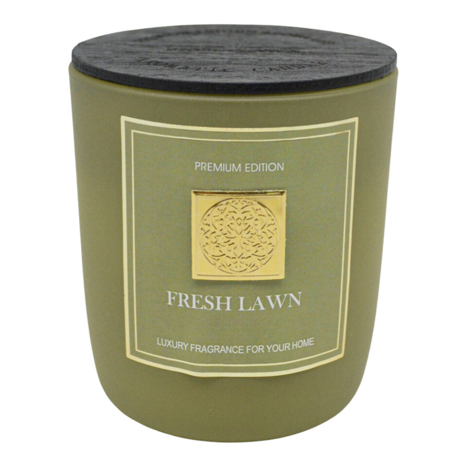 ΑΡΩΜΑΤΙΚΟ ΚΕΡΙ FRESH LAWN ΣΕ ΓΥΑΛΙΝΟ ΔΟΧΕΙΟ ΜΕ ΚΑΠΑΚΙ 8x8x9εκ.