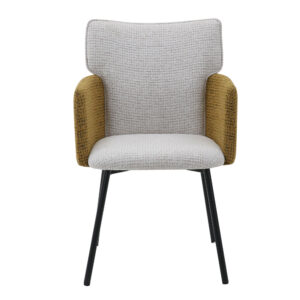 TAF ΚΑΡΕΚΛΑ ΠΟΛΥΘΡΟΝΑ BEIGE ΜΟΥΣΤΑΡΔΙ ΜΑΥΡΟ 56x63x86cm