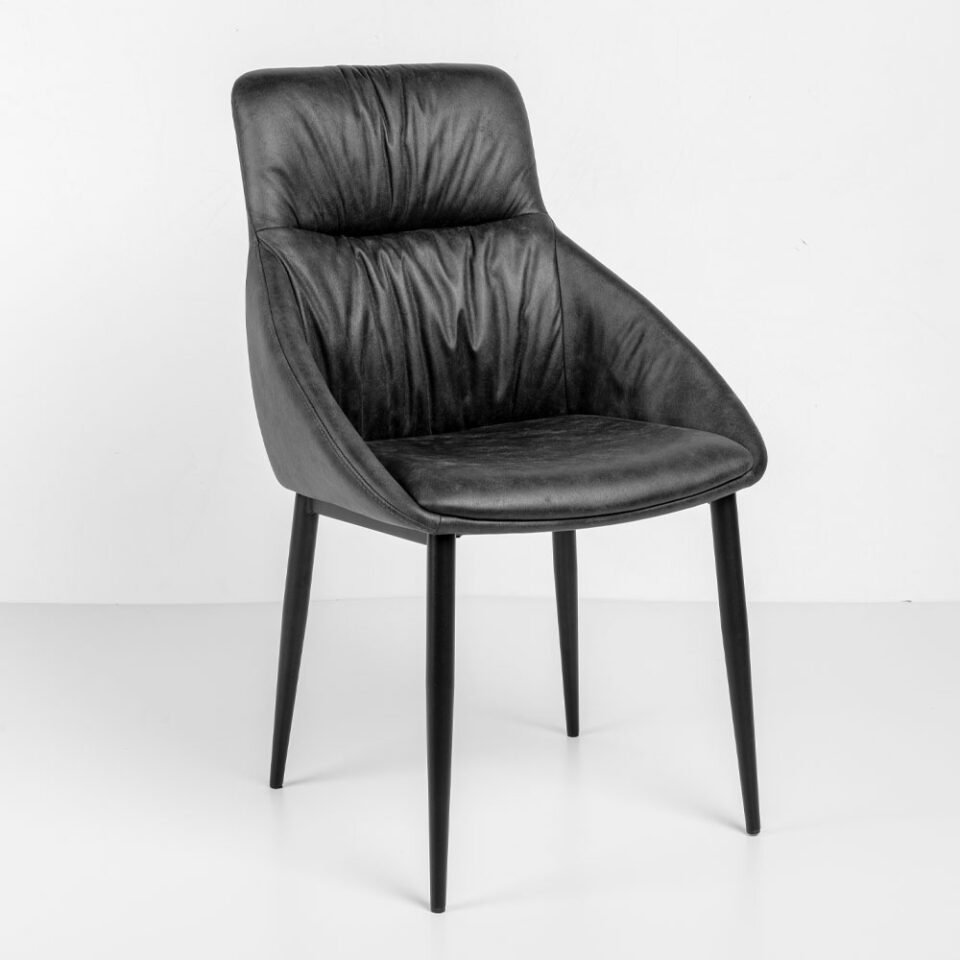 TOSCA ΚΑΡΕΚΛΑ ΓΚΡΙ ΜΑΥΡΟ ΜΑΤ 61.5x58x91cm