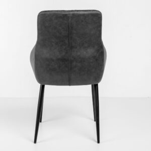 TOSCA ΚΑΡΕΚΛΑ ΓΚΡΙ ΜΑΥΡΟ ΜΑΤ 61.5x58x91cm