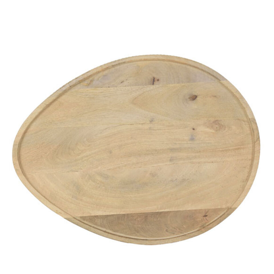 PILEA 56 SIDE TABLE ΦΥΣΙΚΟ ΛΕΥΚΟ 56x43x56cm