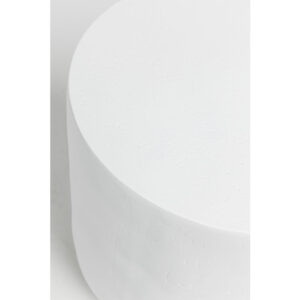 LITHOS ROUND SIDE TABLE ΛΕΥΚΟ 35.5x35.5x45cm