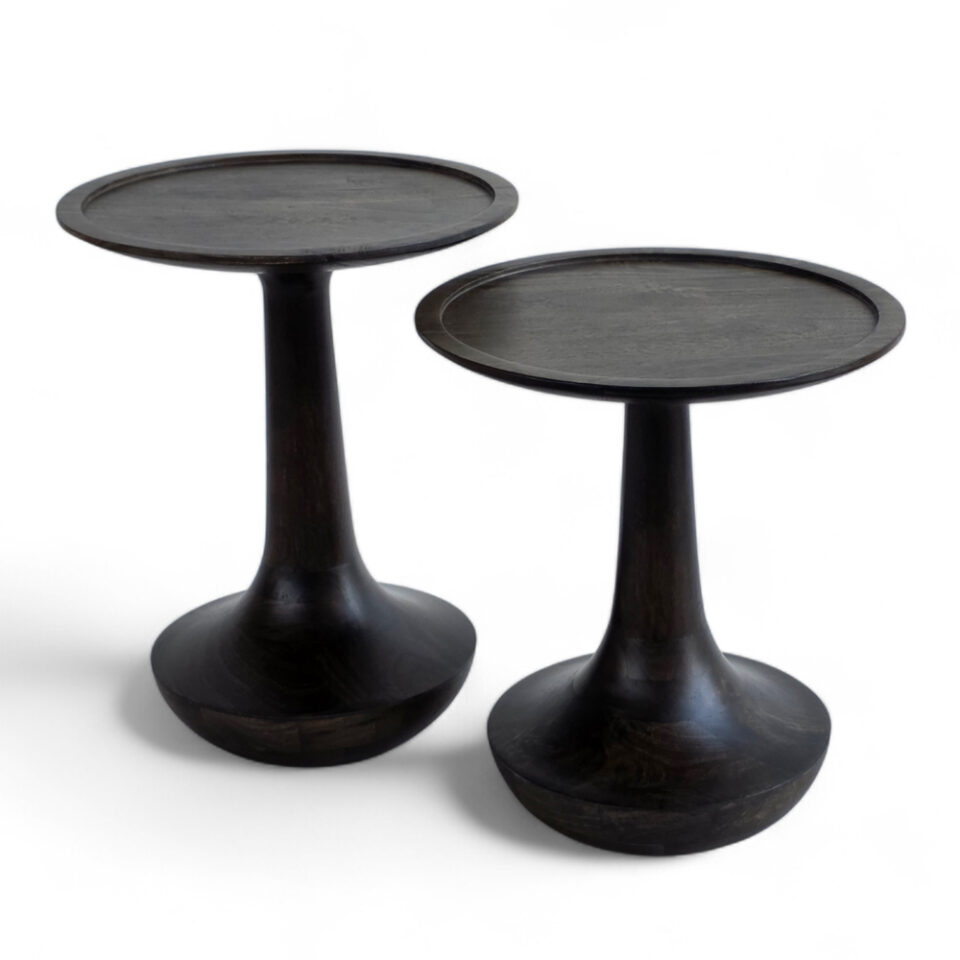BORDS SIDE TABLE ΚΑΡΥΔΙ ΣΚΟΥΡΟ 40x40x50cm