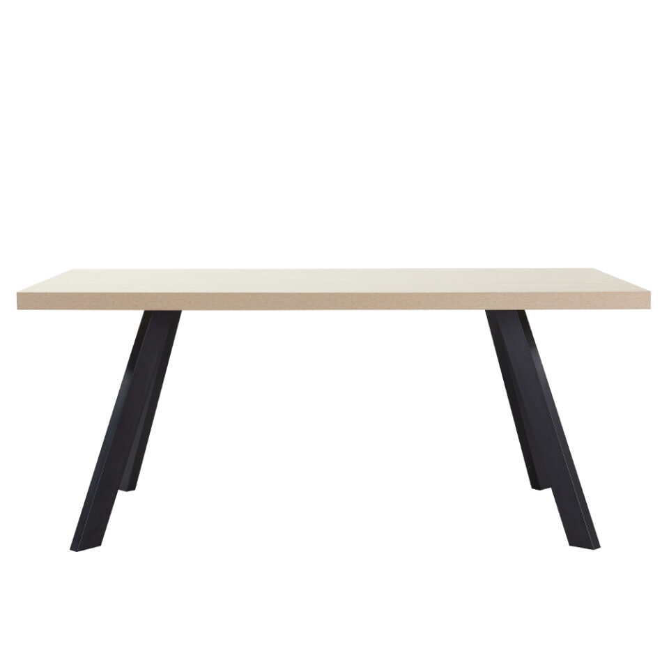 LITHOS ΤΡΑΠΕΖΙ BEIGE ΜΑΥΡΟ 180x90x76cm