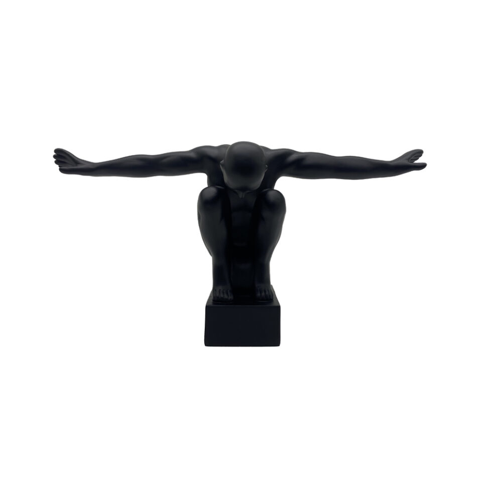 LEKO ΔΙΑΚΟΣΜΗΤΙΚΗ ΦΙΓΟΥΡΑ 17.3x13.3x33.4cm POLYRESIN ΜΑΥΡΟ