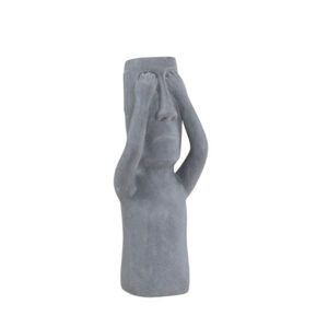 PERU MAN SEE ΔΙΑΚΟΣΜΗΤΙΚΗ ΦΙΓΟΥΡΑ 19x18x51cm ΤΕΧΝΗΤΗ ΠΕΤΡΑ ΓΚΡΙ