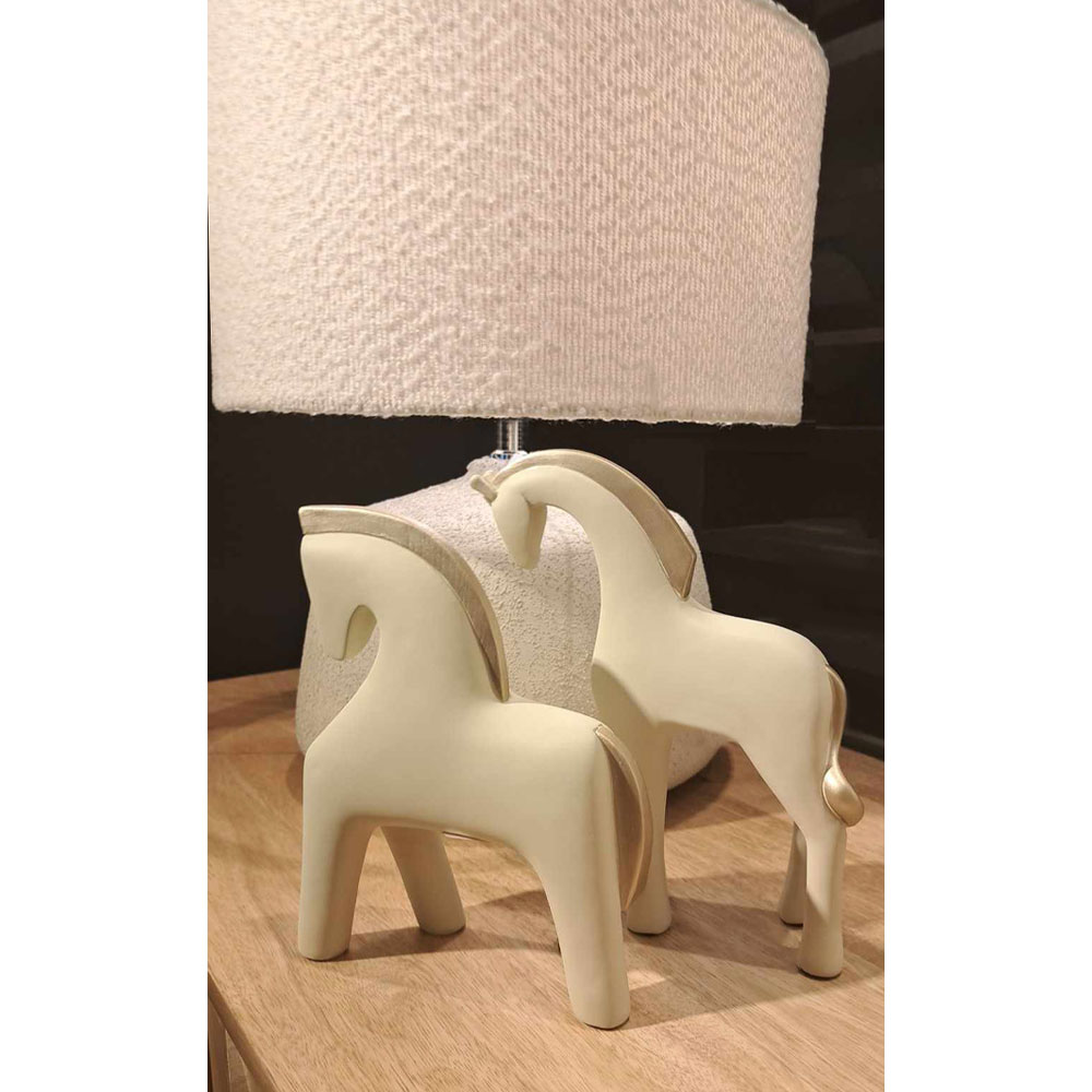 JASPER ΔΙΑΚΟΣΜΗΤΙΚΟ ΑΛΟΓΟ 16x7x20cm POLYRESIN IVORY ΧΡΥΣΟ